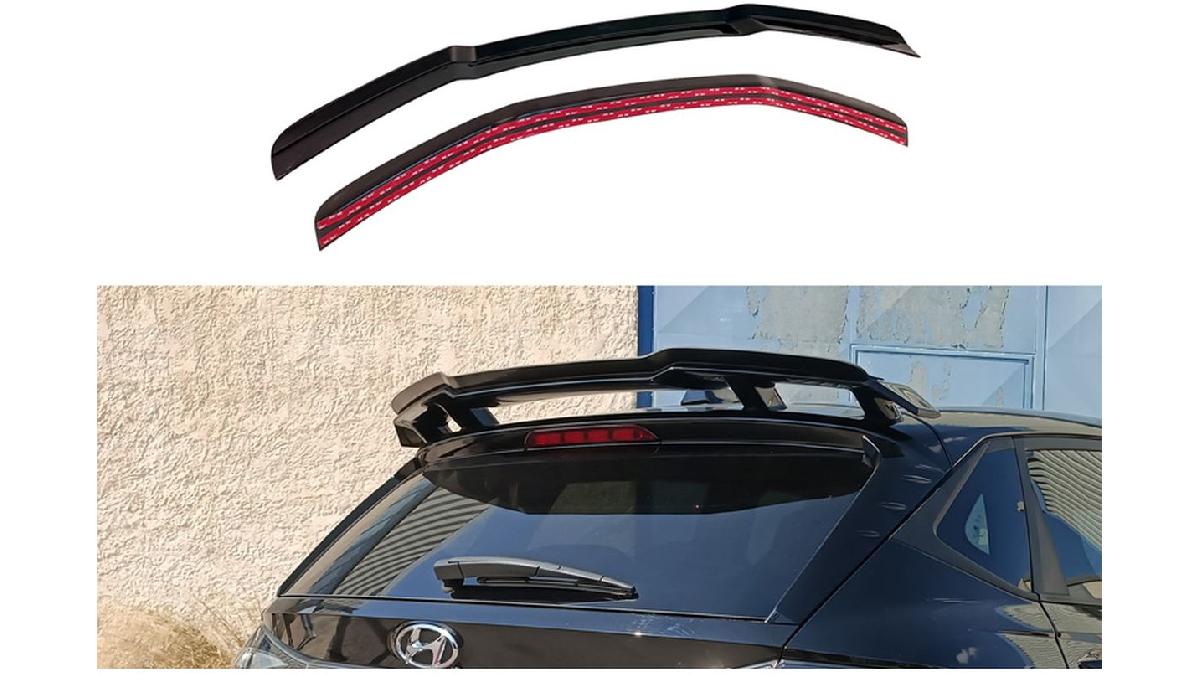 Becquet+de+toit+%28Spoiler+Cap%29+sur+mesure+pour+Hyundai+i20+III+N+%281.6+T-GDi%29+2020-+%28ABS+Noir+brillant%29